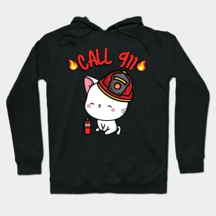 Firefighter Angora cat Hoodie